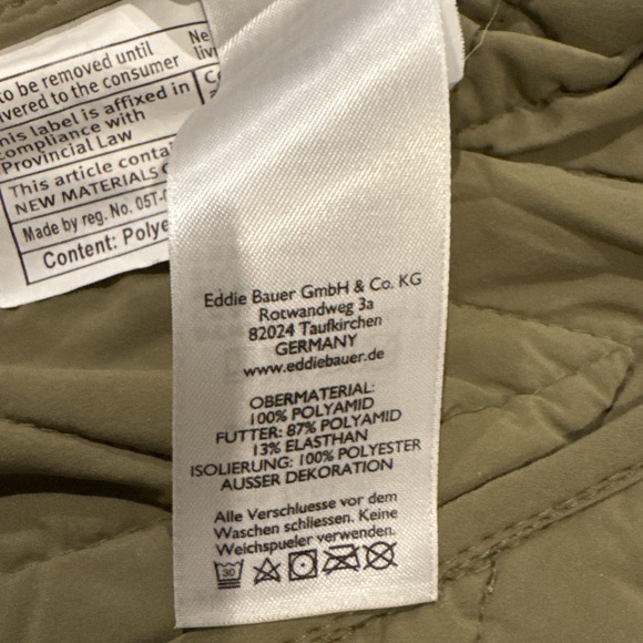 Eddie Bauer Sport Shop Jacket Womens XS Green Quilted Outdoor Hiking Lightweight - Picture 10 of 16
